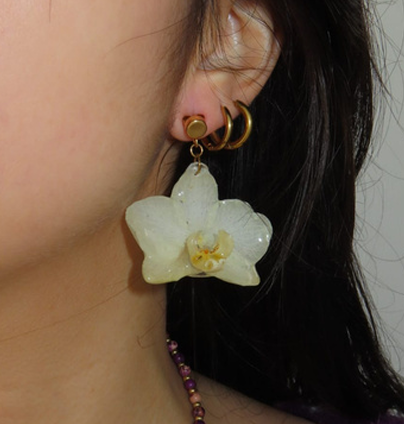 Aretes de Orquidea del amor puro