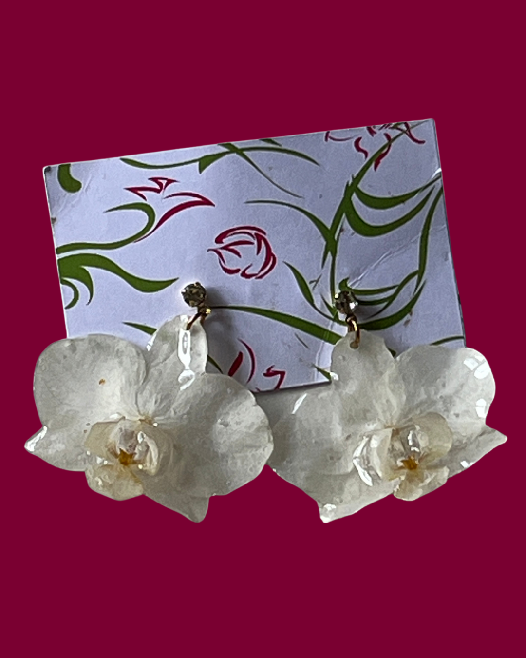 Aretes de Orquidea del amor puro